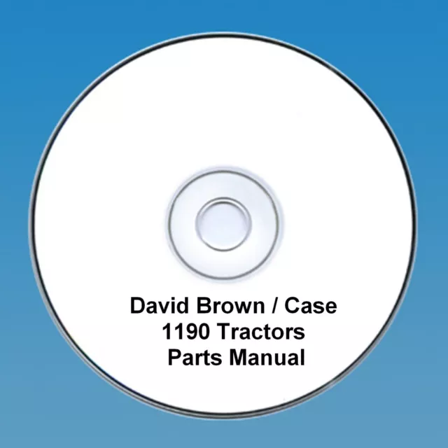 David Brown / Case 1190 Tractors  Parts Manual PDF CD