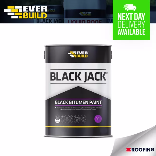 901 Black Bitumen Paint | Everbuild Black Jack | Weatherproof Protection |