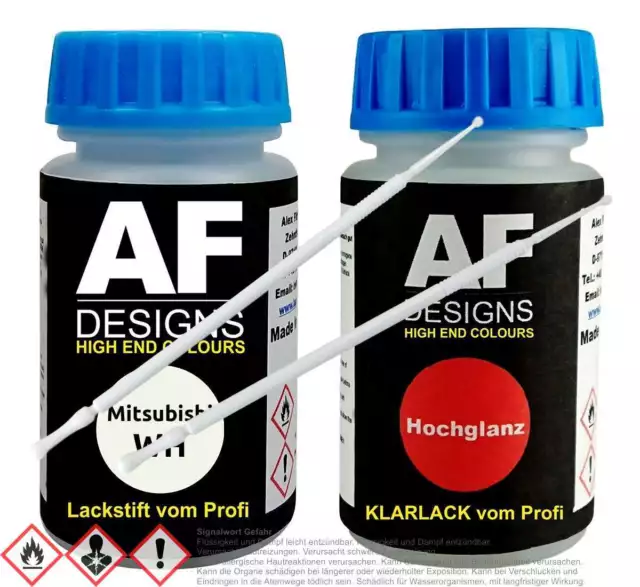 Für Mitsubishi WH White Perl Lackstift Klarlack Lacktupfer Autolack Set