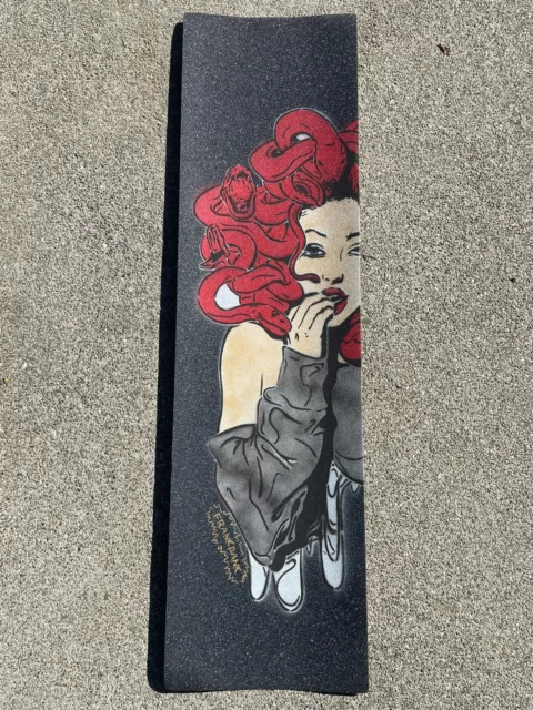 Mob Skateboard Graphic Grip Tape Medusa FrankDank Hand Painted