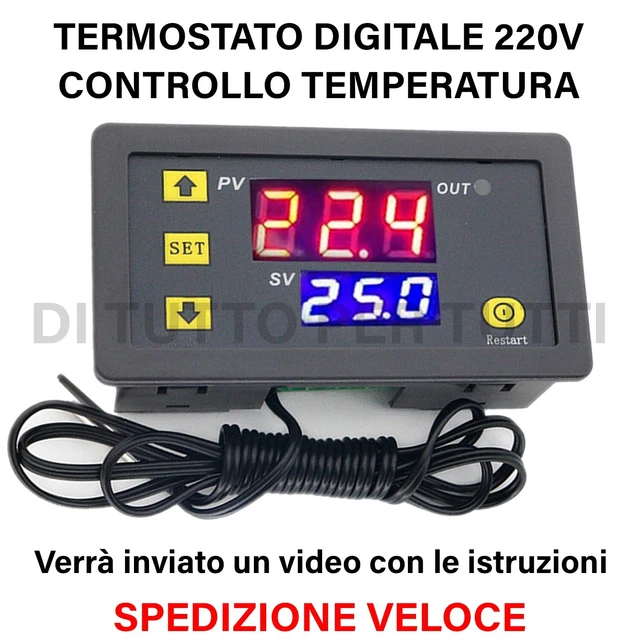 Regolatore Digitale Temperatura E Umidità KETOTEK - Doppia Uscita 220V Con Sonda E Allarme - Foto 6