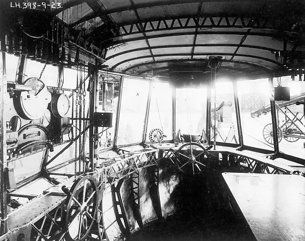 The Control Room Of The Airship Uss Shenandoah 1923 Aviation History Old Photo