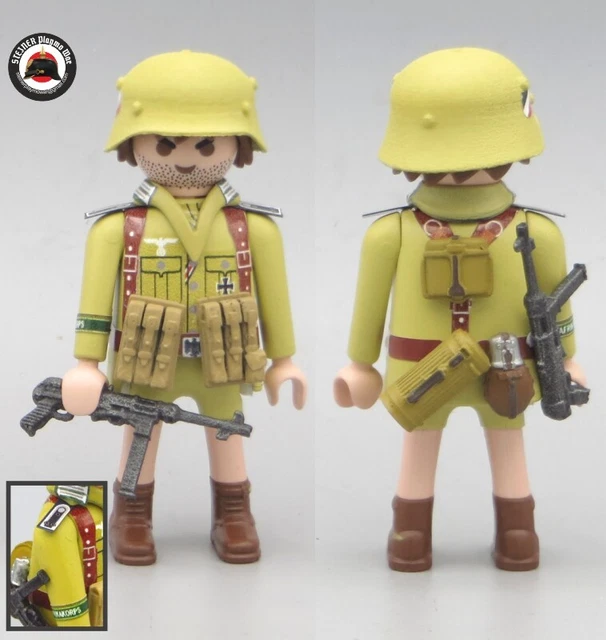 PLAYMOBIL CUSTOM WW2 AFRIKA Korps SERGEANT SOLDIER GERMAN ARMY WAR playmobil-custom-ww2-afrika-korps-sergeant-soldier-german-army-war