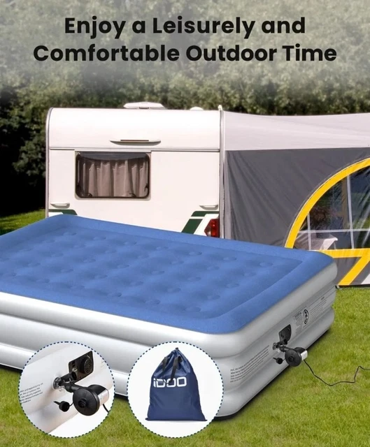 IDOO KING SIZE Air Bed, Inflatable bed with Builtin Electric Pump KING