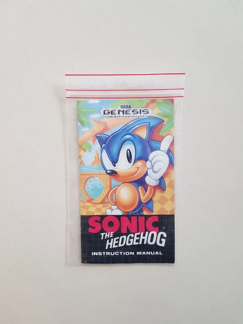 MANUEL SONIC THE Hedgehog Genesis First print retail version 1991 EUR ...