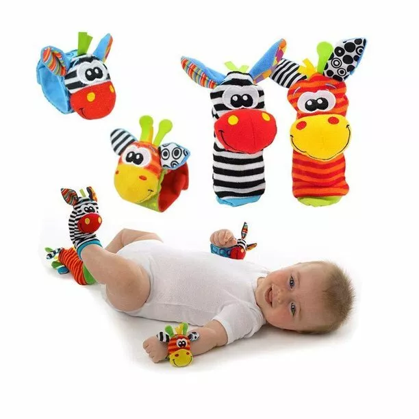 Baby Wrist Rattle Baby Socks Rattle, Baby Finder Animal Toys Set Soft Animal Toy