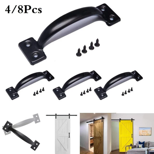 4/8 Pcs/ Door Handles Heavy Duty Cast-Iron Rustic Garden Gate Shed Barn Pull/New