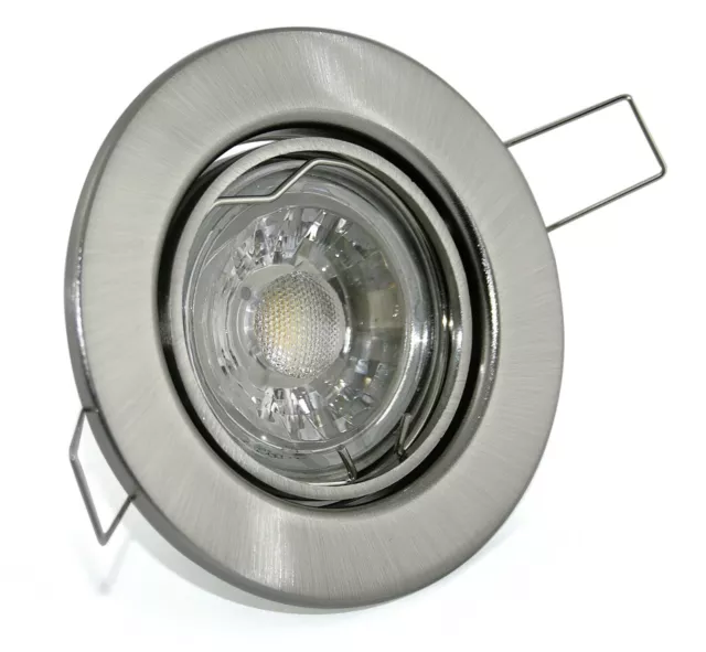 LED Einbau Strahler dimmbar 230V Set 5W Spot Decken Leuchte GU10 Lampen TOM