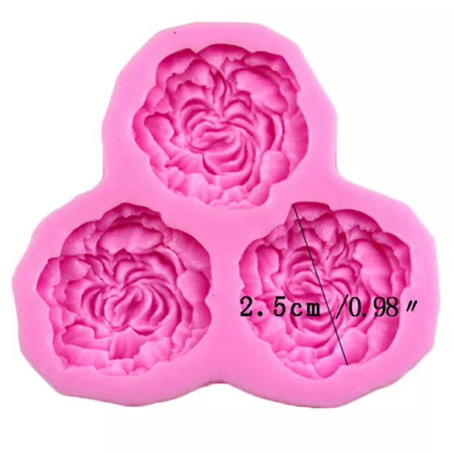 3d Peony Shape Silicone Mould Flowers Handmade Soap Molds Cake Decorating To-DC