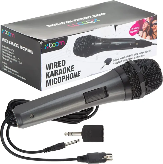 Wired Karaoke Microphone & Adapter - Boom