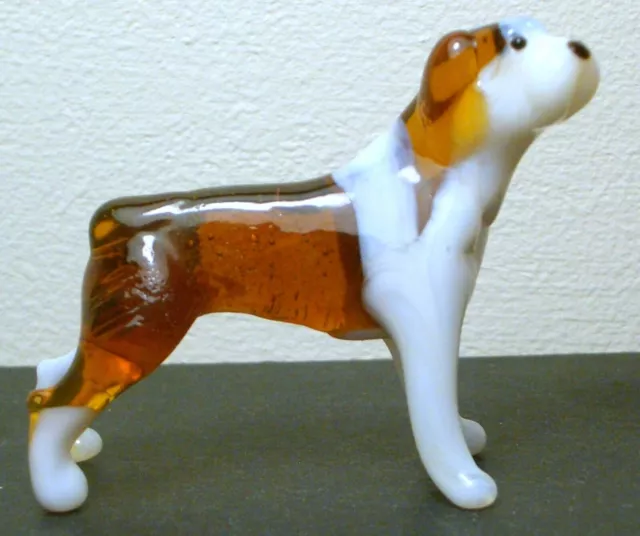 Hand Made Blown "Murano" Glass Collectable Central Asian Shepherd Dog  Figurine