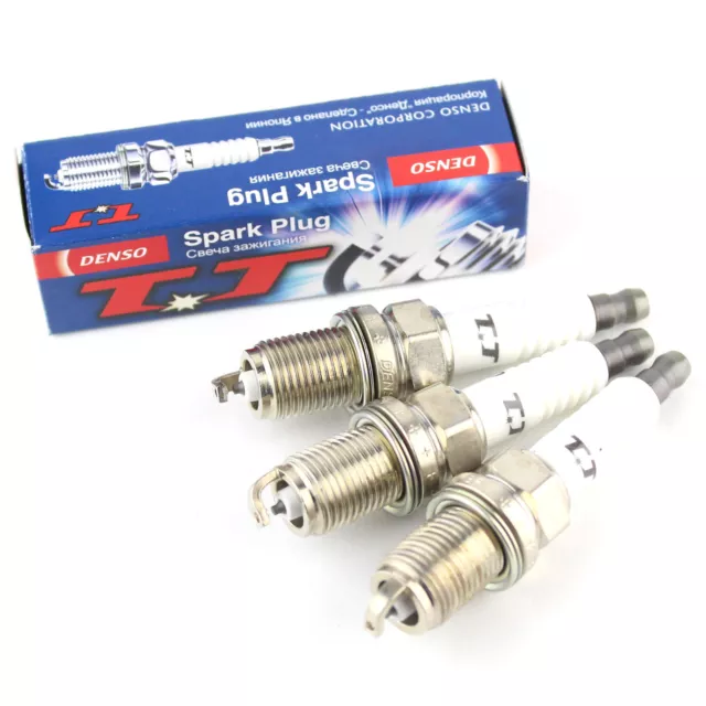 3x Peugeot 107 1.0 Genuine Denso Twin Tip TT Spark Plugs