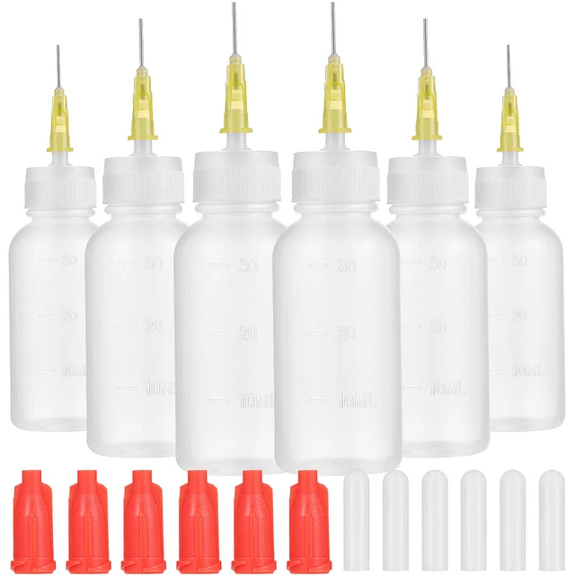 6 Sets Glue Needle Bottle Flux Squeeze Bottles Liquids Precision Tip Bottle
