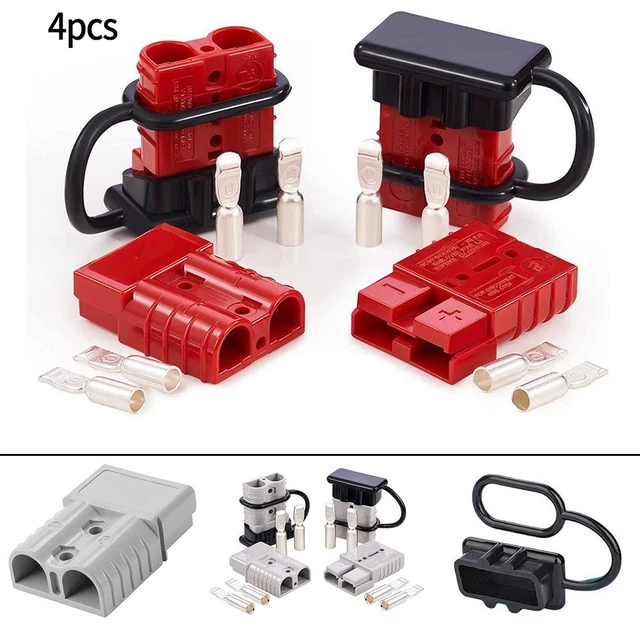 Plug Cable Connectors Electrical Equipment 4-Pack Of 50A Copper Silver