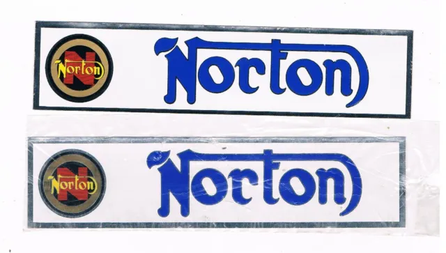 4 anciens stickers  moto - 1980  -  NORTON  - vintage  -16  cm 