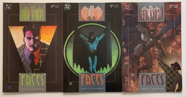 Batman Legends of Dark Knight #28 bis #30 Gesichter alle 3 Teile (DC 1992) Sehr guter Zustand +/-