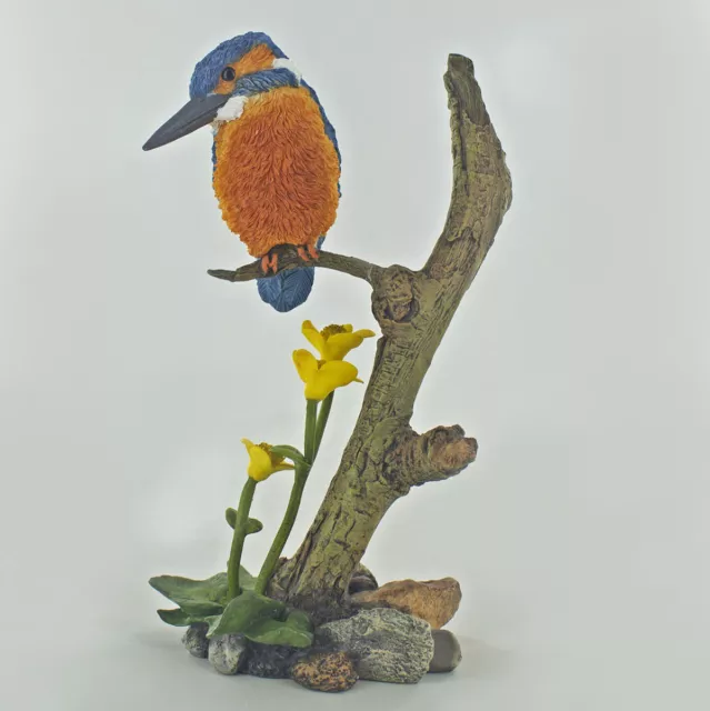 Kingfisher Marsh Marigolds Sculpture Figure Fishing Gift Present Bowbrook 04087