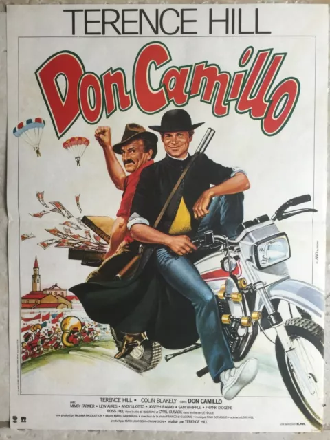 Affiche de cinéma originale de 1984, Film DON CAMILLO, Terence Hill Poster 38x52