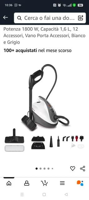 Polti Vaporetto Smart 30 S - Pulitore A Vapore 1800W, 3 Bar, 1.6L, Con 12 Accessori - Foto 8