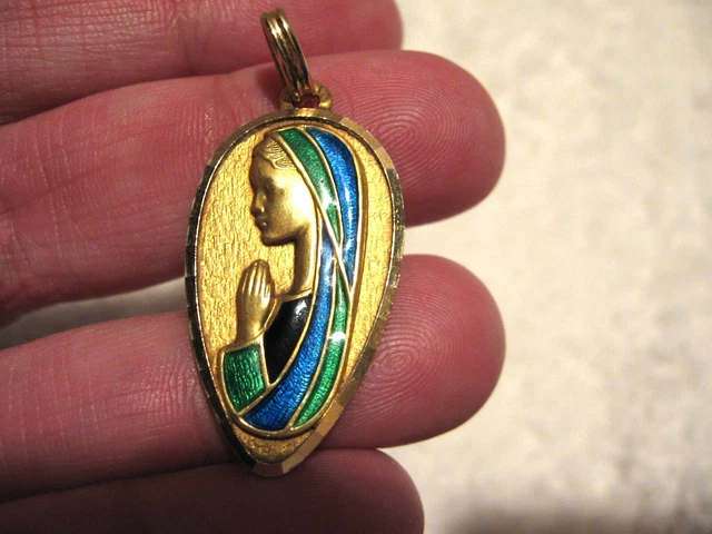 TOP RARE MÉDAILLE ancienne émaillée Vierge Marie Sainte Marie Allemagne... EUR 258,68 - FR