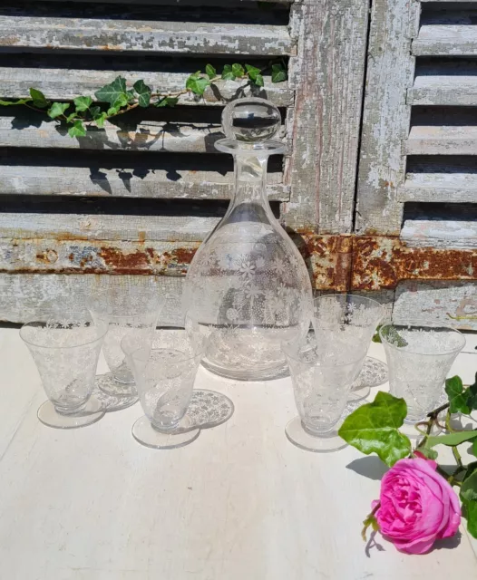 Ancien Service A Liqueur Cristal Baccarat Verres Et Carafe