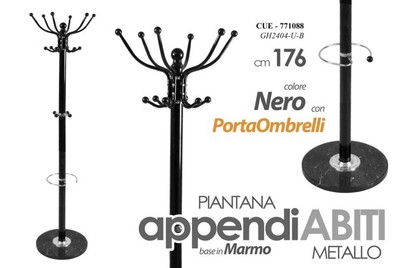 con portaombrelli metallo cromato cappello vestiti appesi Attaccapanni，Appendiabiti，Appendino，176.5 cm，Base in marmo 