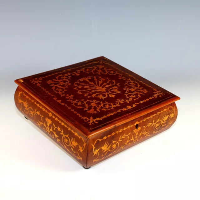 Antique French Charles X Inlaid Wood Dresser Box