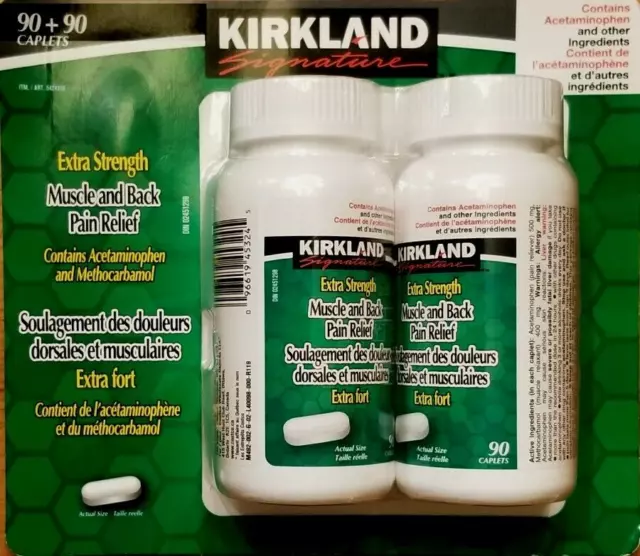 Kirk Land Signature Extra Strength Muscle & Back Pain 2 X 90 Total 180 Caplets