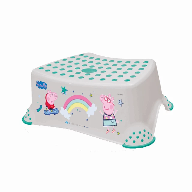 KEEEPER Passo Sgabello Peppa Pig Morbido Grigio