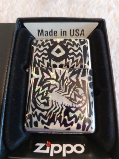 Zippo Lighter Unfired Mother Of Pear Scorpion