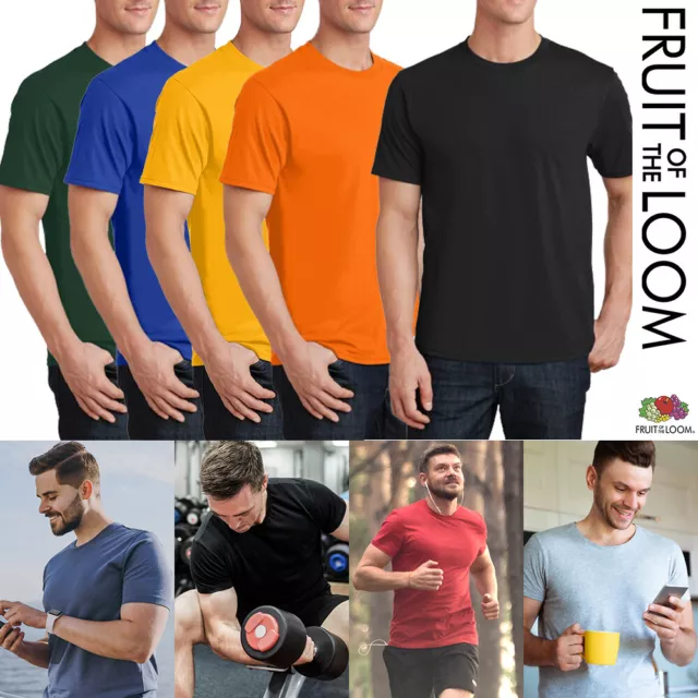 Fruit of The Loom Mens Ringer Short Sleeve T-Shirt / M / Royal/White