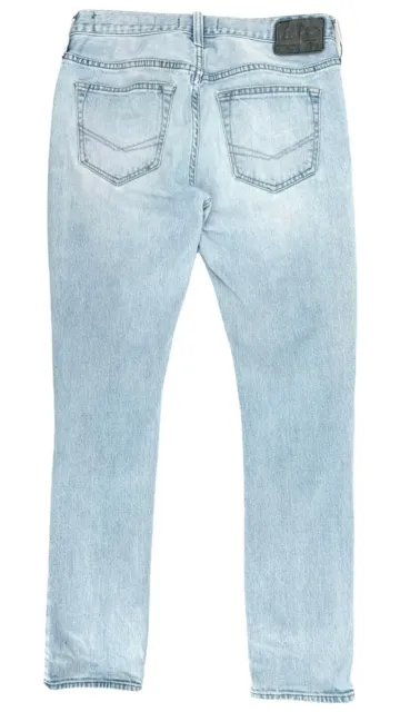 BULLHEAD DENIM CO Men's Distressed Ripped Skinny Stretch Jeans Light Wash 28X30 2