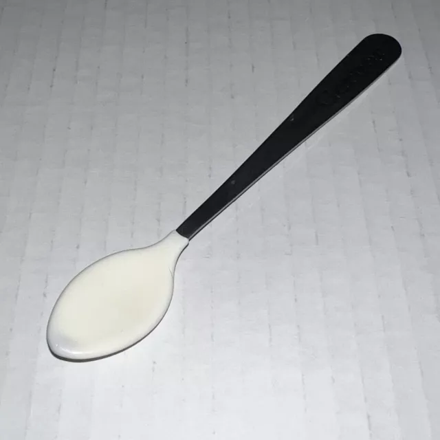 Vintage Gerber Baby Spoon White Rubber Stainless Steel Made in USA