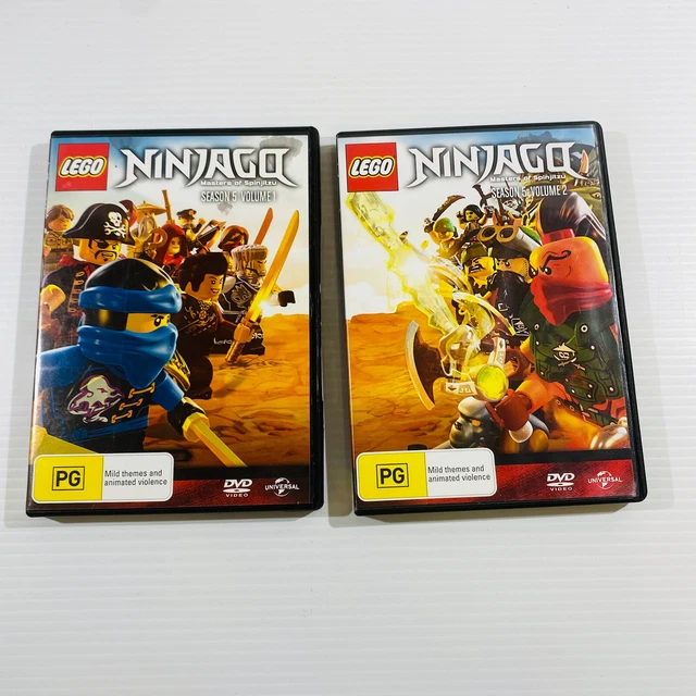 Set X 2 DVDs Lego Ninjago Masters Of Spinjitzu Season Five 5 Volume 1 & 2 PAL 4