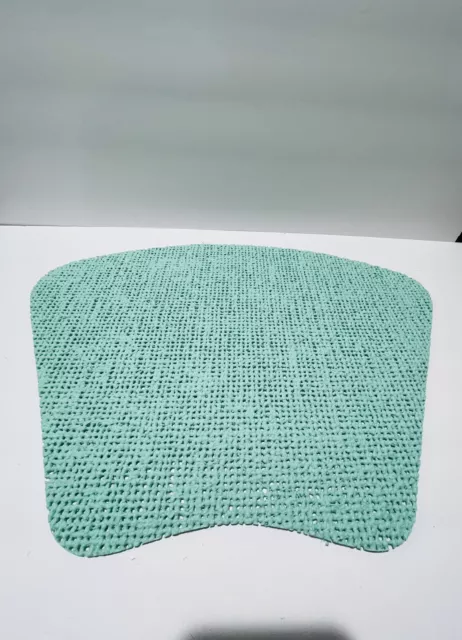 NUEVO JUEGO DE 6 Plateles Costal Aqua Color 19"" X 13"" MALLA DE GOMA CUÑA RED DE PESCA