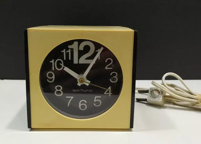 Vintage Seth Thomas mod Cube electric Clock