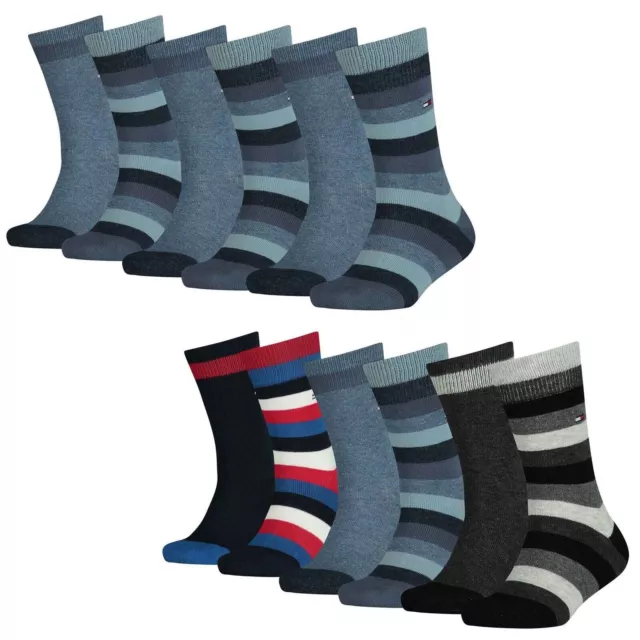 Tommy Hilfiger Children's Socks, 6er Pack - Basic Stripe Ecom , Strip