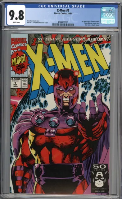 X-Men #1 CGC 9.8 NM/MT Magneto Cover Variant 1st App. of Acolytes WHITE PAGES