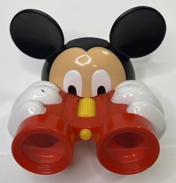 VINTAGE WALT DISNEY Mickey Mouse Children Kid Binoculars Red Toy Opera
