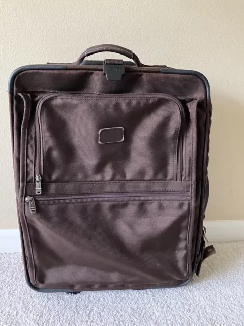 TUMI 22" Ballistic Nylon Brown UPRIGHT ROLLING WHEELED Garment Carry Bag