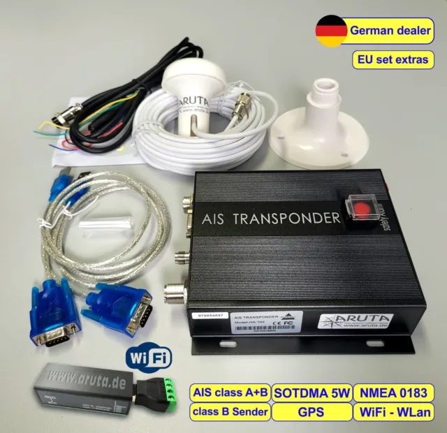 AIS class B Transponder SOTDMA +WiFi + GPS Antenne + USB Kabel Matsutec HA-102