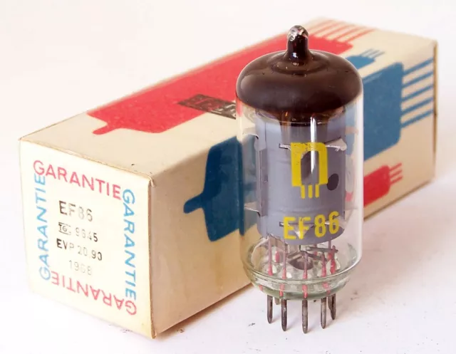 RFT EF86 / NOS in OVP / Metrix geprüft / tested / "Gut" / "Good" / (104 bis 111)