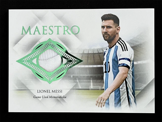2023 FUTERA UNIQUE Lionel Messi #MS14 Emerald GU Memorabilia Maestro ...