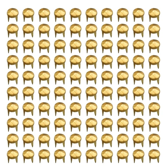 100 piezas hazlo tú mismo latón remache hexagonal pung tachuelas cuatro garras punta para punk