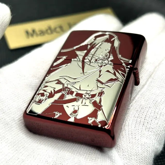 Zippo Lighter Shaman King Hao Red Silver Double Sided Etching Japan Anime Manga 2