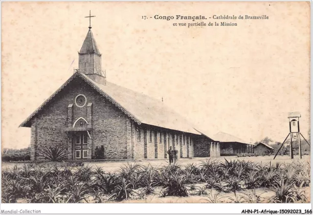 AHNP1-0083 - AFRIQUE - CONGO FRANCAISE -Cathedrale de Bravzzaville et Vue part