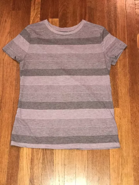 Womens, Mossimo Supply Co, Short Sleeve Tee Shirt, Striped, Lavender , Large