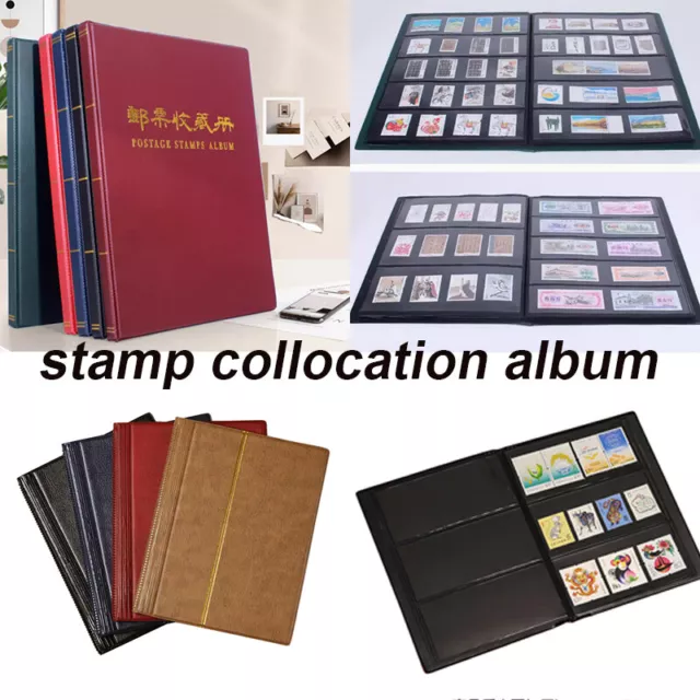 20 Sheets PU Stamp Album for Stamps Protect Holder Stamp Note Collection