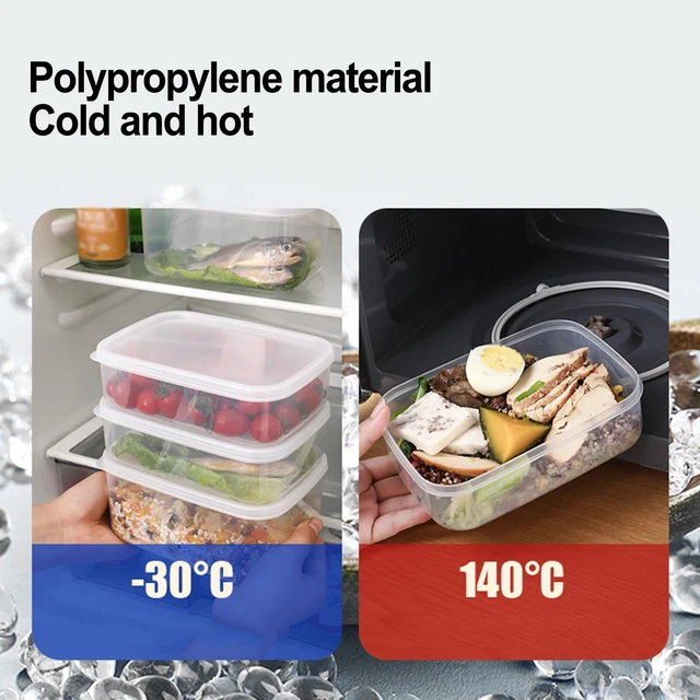 Caja de almacenamiento de alimentos caja fresca refrigerador contenedores transparentes congelador