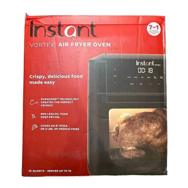 INSTANT POT VORTEX 7in1 Air Fryer Oven 10 Quart Bake Rotisserie